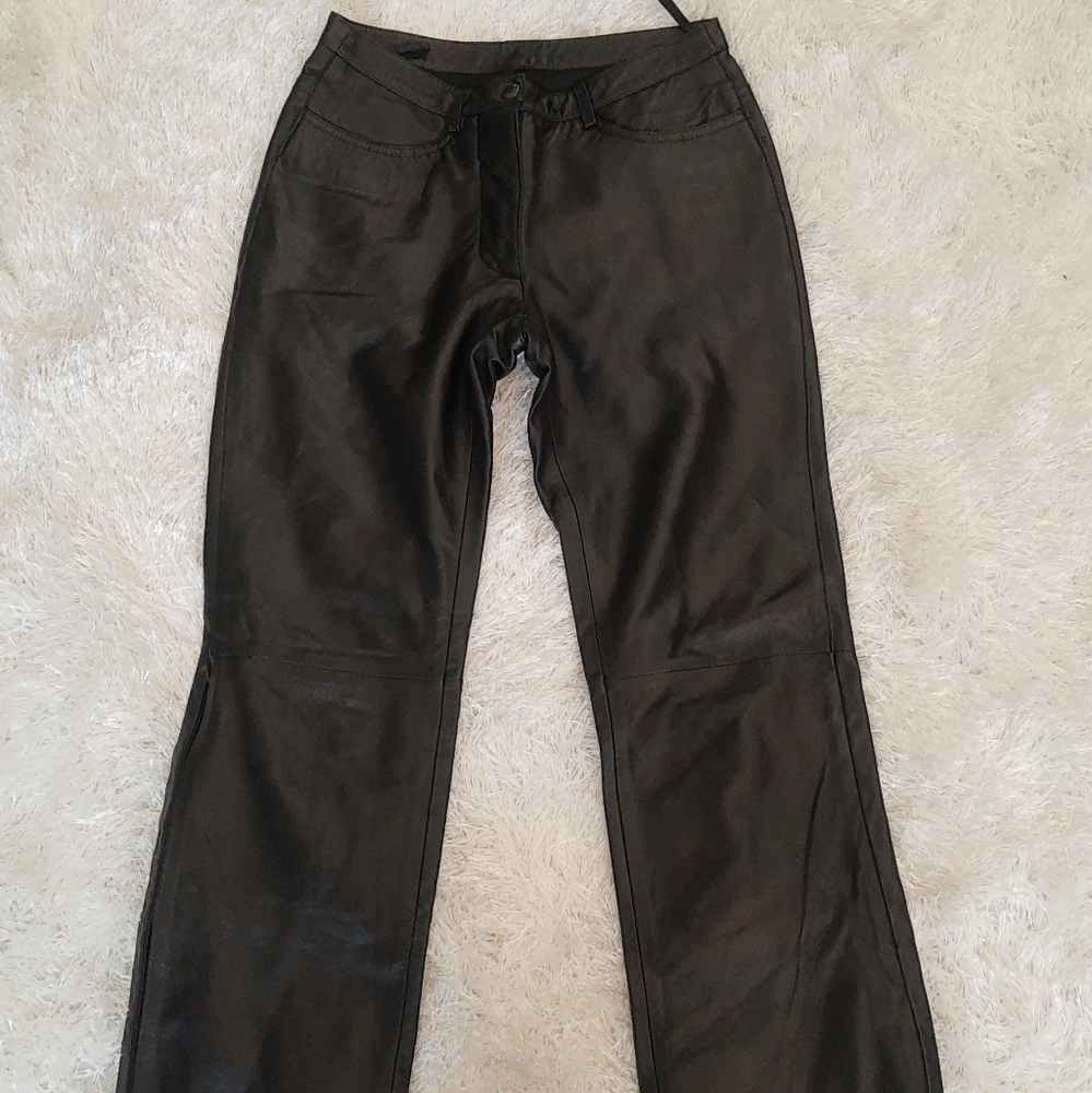 Vintage super soft Black Leather Jeans Real Genuine Pants